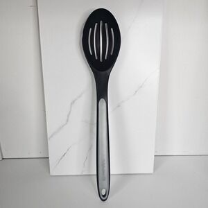 Calphalon Slotted Spoon Black Gray Kitchen Utensil Cooking Serving Nylon 13 inch
